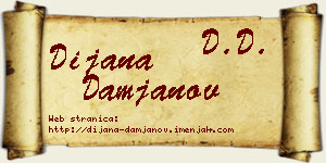 Dijana Damjanov vizit kartica